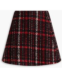 Marni - Checked Wool-blend Tweed Mini Skirt - Lyst