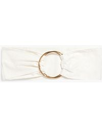 Carolina Herrera - Ring-embelished Cotton-blend Twill Belt - Lyst