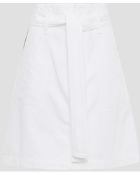 Rag & Bone Belted Denim Mini Skirt - White
