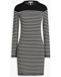 Rag & Bone - Striped Stretch-jersey Mini Dress - Lyst