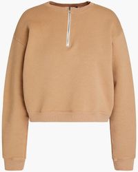 Monrow - Cropped Fleece Sweatshirt - Lyst