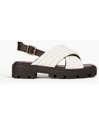 Tory Burch - Quilted Leather Slingback Sandals - Lyst