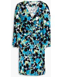 Diane von Furstenberg - Emmaline Twist-front Printed Jersey Mini Dress - Lyst