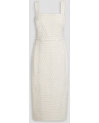 Tory Burch - Midikleid aus twill aus einer leinenmischung mit polka-dots - Lyst