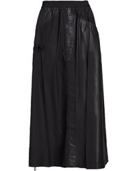McQ Panelled Coated Shell Midi Skirt - Black