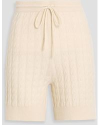 TOTEME - Cable-Knit Wool And Cashmere-Blend Shorts - Lyst