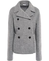 Jil Sander Double-breasted Llama-blend Felt Coat Grey