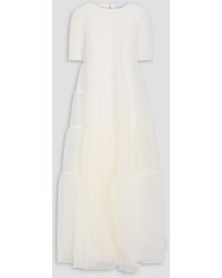 knee length dresses for ladies STAUD CHANDLER DRESS WALNUT