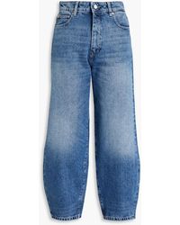 DL1961 - Miro Cropped Faded High-rise Tapered Jeans - Lyst