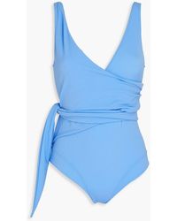 Lisa Marie Fernandez - Dree louise badeanzug aus stretch-crêpe mit wickeleffekt - Lyst