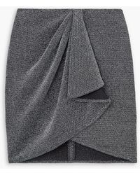 Isabel Marant - Draped Metallic Stretch-jersey Mini Skirt - Lyst