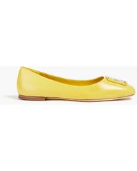 Tory Burch - Georgia Embellished Leather Ballet Flats - Lyst