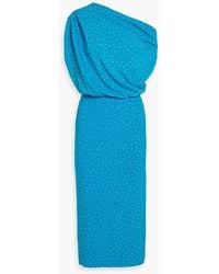 The Sei - Draped Crystal-Embellished Cotton Midi Dress - Lyst