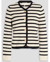 Rag & Bone - Dee Striped Cotton-Blend Cardigan - Lyst