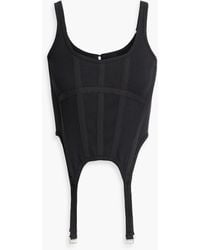 Dion Lee - Ribbed Cotton-blend Bustier Top - Lyst