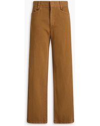 Vince - Cotton, Lyocell And Linen-blend Twill Straight-leg Pants - Lyst