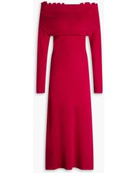 Altuzarra - Lunaire Off-the-shoulder Cashmere Midi Dress - Lyst