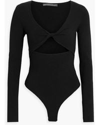 Zeynep Arcay - Twist-front Cutout Stretch-knit Bodysuit - Lyst