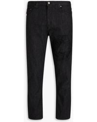 Emporio Armani - Jeans aus denim mit stickereien - Lyst