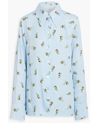 Sleeper - Floral-print Satin Pajama Top - Lyst