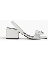 Courreges - Leather Slingback Sandals - Lyst