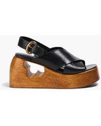 FARM Rio - Leather Platform Slingback Sandals - Lyst