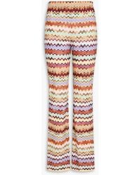 Missoni - Crochet-Knit Cotton-Blend Flared Pants - Lyst