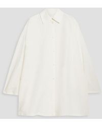 Jil Sander - Linen And Cotton-blend Mini Shirt Dress - Lyst