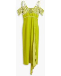 Zuhair Murad - Embellished Crepe And Voile Dress - Lyst