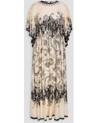 Zimmermann - Floral-print Silk-habotai Maxi Dress - Lyst