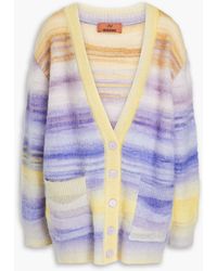 Missoni - Space-dyed Brushed Wool-blend Cardigan - Lyst