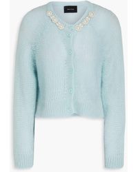 Simone Rocha - Cropped Embellished Mohair-blend Cardigan - Lyst