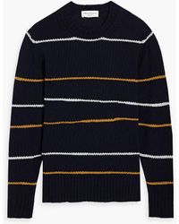 Officine Generale - Marco Striped Wool-blend Sweater - Lyst