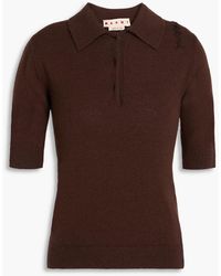 Marni - Wool And Cashmere-blend Polo Shirt - Lyst