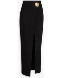 Nicholas - Amal Embellished Wrap-effect Jersey Maxi Skirt - Lyst
