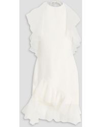 knee length dresses for ladies David Koma Structured V Neck Mini Dress Black / 8
