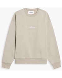 FRAME - Printed French Cotton-terry Sweatshirt - Lyst