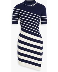 Jonathan Simkhai - Noah Striped Ribbed Wool-Blend Mini Dress - Lyst
