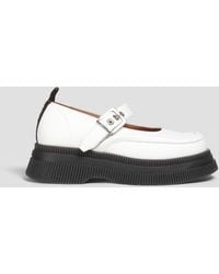 Ganni - Leather Platform Mary Jane Shoes - Lyst