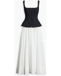 Jonathan Simkhai - Jolynn Jersey And Poplin Maxi Dress - Lyst