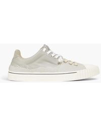 Maison Margiela - Suede And Canvas Leather Sneakers - Lyst