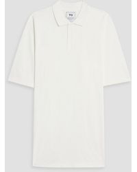 Y-3 - Appliquéd Cotton-piqué Polo Shirt - Lyst