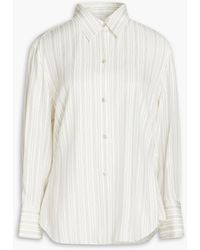 Vince - Striped Silk-blend Twill Shirt - Lyst