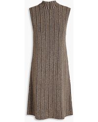 Theory - Striped Stretch-knit Mini Dress - Lyst
