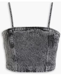ROTATE BIRGER CHRISTENSEN - Top Smanicato Con Strass - Lyst