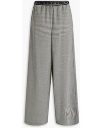 Marni - Hose mit weitem bein aus jacquard mit gingham-karo - Lyst