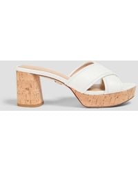 Veronica Beard - Dory Leather Platform Mules - Lyst