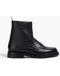 Thom Browne - Pebbled-leather Ankle Boots - Lyst
