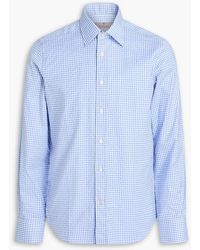 Canali - Checked Cotton-jacquard Shirt - Lyst