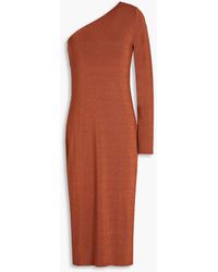 Enza Costa - One-shoulder Jersey Midi Dress - Lyst